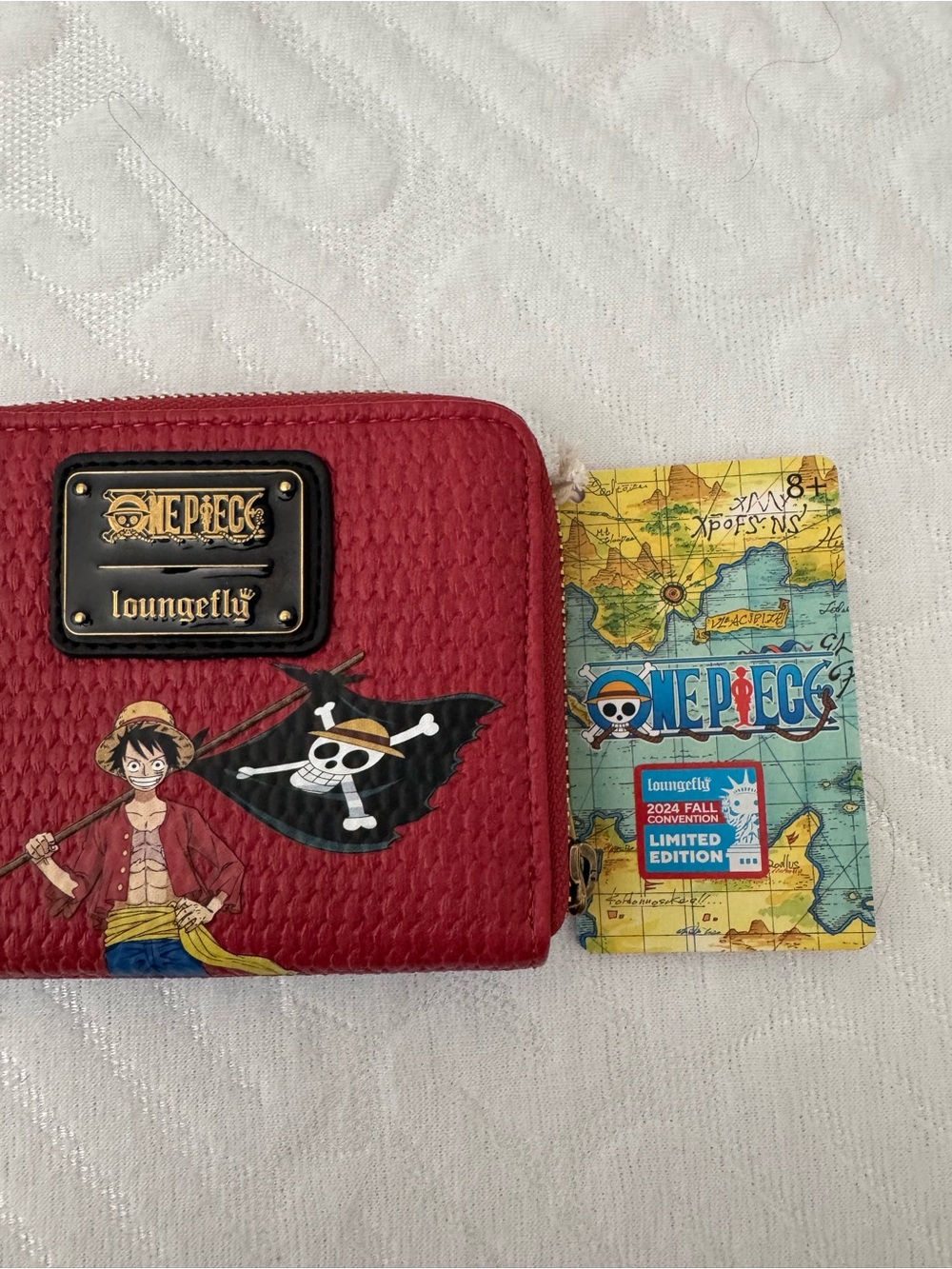Loungefly Red One Piece Luffy Zip Wallet - Picture 2 of 5